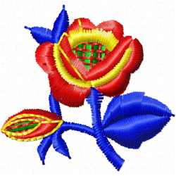 Flowers And Tree Embroidery Design 11